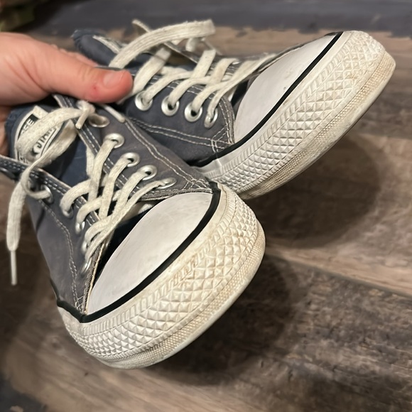 (9) Converse All Star Gray Men's Shoes - Picture 3 of 8